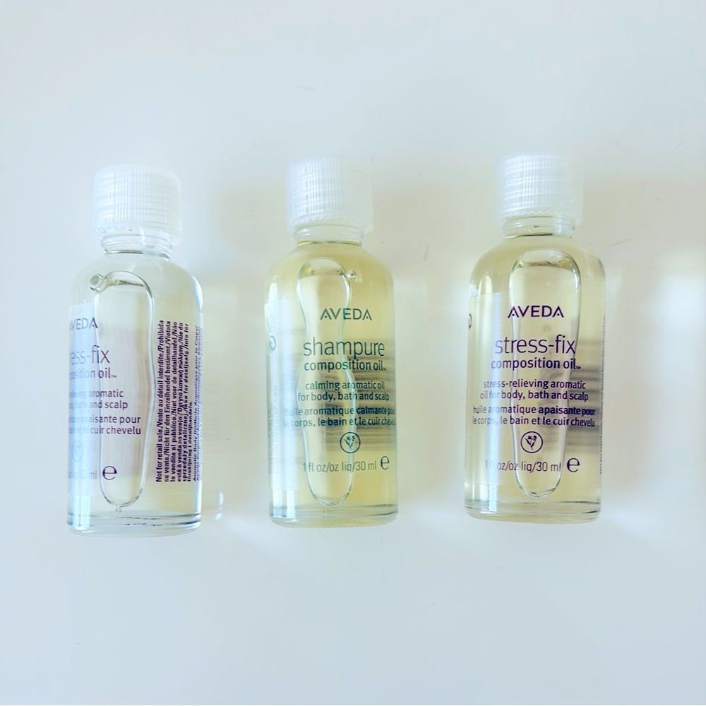 Aveda Composition Oil Trio (3 x 30ml; 2 Stress-Fix, 1 Shampure)